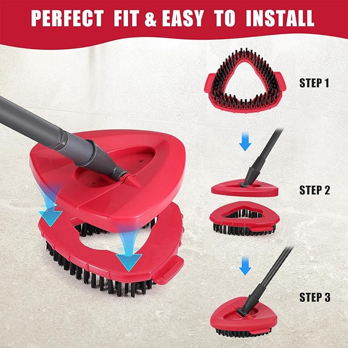 1 Pack Scrub Brush Replacement Head for O Cedar EasyWrin Spin Mop 1 Tank System, Spin Mop Replace Head Base, Shower Floor Scrubber, Hard Bristle Cleaning Brush for Bathroom Kitchen Wall Tile