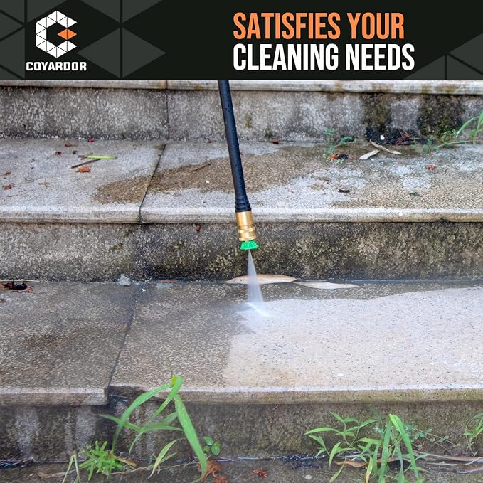 Pressure Washer Gun with Extension Wand M22-14 & M22-15 Fitting | 5 Spray Nozzle Tips Replacement for Ryobi, Karcher, Powerstroke, Greenworks, and More Electric Power Washer