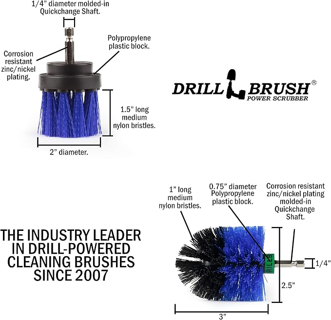Aquatic Cleaning Supplies - Pool Cleaning Brush - Boat Carpet Cleaner Tools | Pool Accessories Kit - Brush for Pool Maintenance and Upkeep - Pool Liner Cleaning Solutions - Diving Board Cleaning Brush