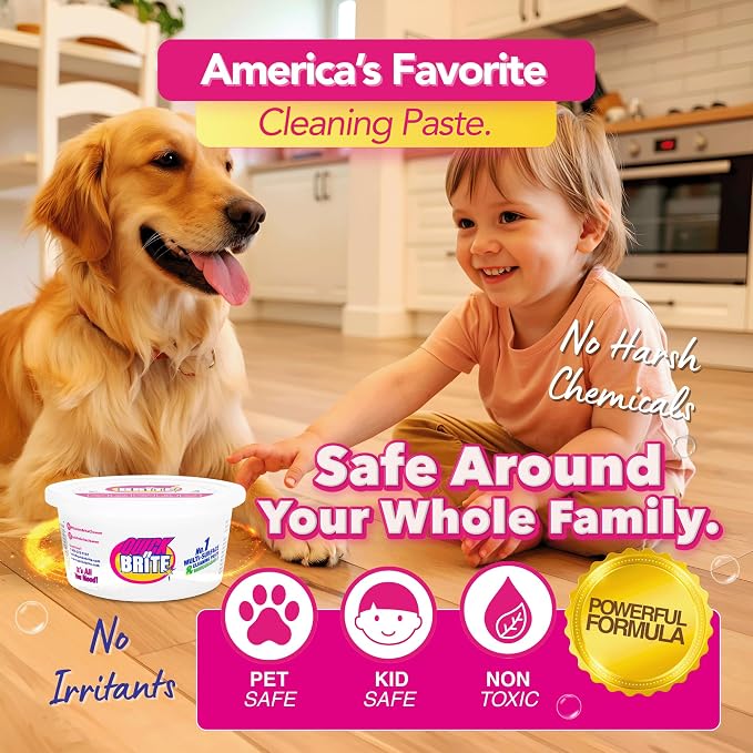 Quick 'n Brite All Purpose Cleaning Paste, True All Purpose Cleaner, Concentrated, 12 oz