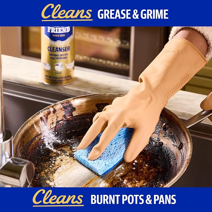 Bar Keepers Friend Powder Cleanser, 12 oz x 2, Multipurpose Cleaner, Degreaser & Remover for Burnt Stainless Steel Pots and Pans, Rust Stains, Hard Water Deposits & Soap Scum