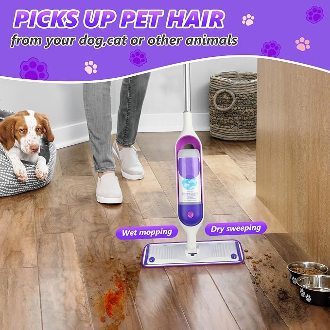 6 Pack Washable Microfiber Mop Pads for Swiffer PowerMop: PowerMop Refills | Hard Wood Floor Mop Pads Refills Reusable for 13 ''-15 '' Spray Mop,Multi-purpose Mopping, for Multi-Surface Floors Cleaning
