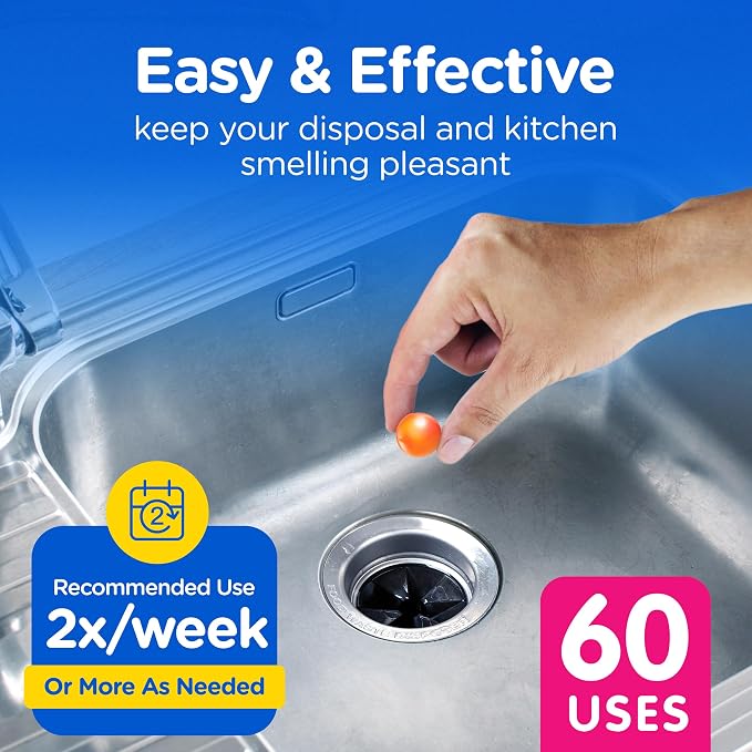 Compac Home [[60 Count]] Plink Garbage Disposal Cleaner and Deodorizer VALUE PACK - Orange