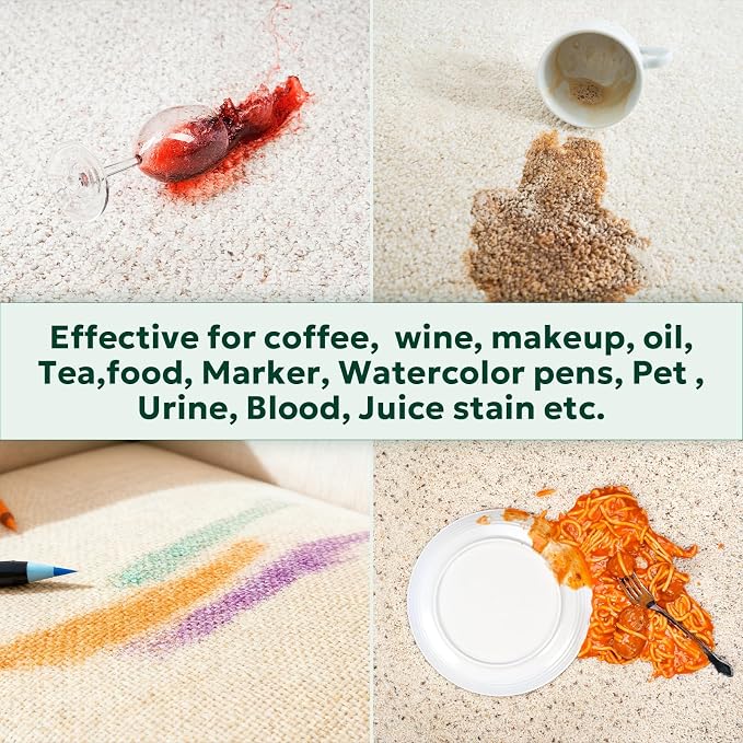 Couch Stain Remover Spray: Multi-Surface Upholstery Cleaner | Pet-Safe Non-Toxic Quick-Drying for Fabric Sofas Carpet Furniture Couches & Car Interiors