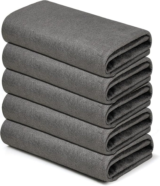 KTT Thickened Magic Cleaning Cloth, 12" x 16", 5 Pack | Reusable Microfiber Cleaning Cloth, Lint Free, For Home, Window, Mirror Glass and Cars
