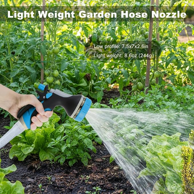 Garden Hose Nozzle High Pressure Leak Proof Spray Water Hose Nozzle Sprayer | Slip Resistant High Pressure Trigger Lockable Garden Hose Spray Nozzle for Plants & Lawns Watering,Car Washing Pet Showering