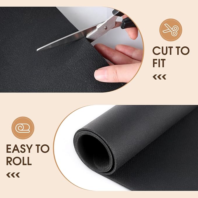 WISELIFE Coffee Mat Super Absorbent Dish Drying Mat Coffee Bar Accessories Match with Machine Large Drying Mats for Kitchen Counter 12" W x 19" L, Black