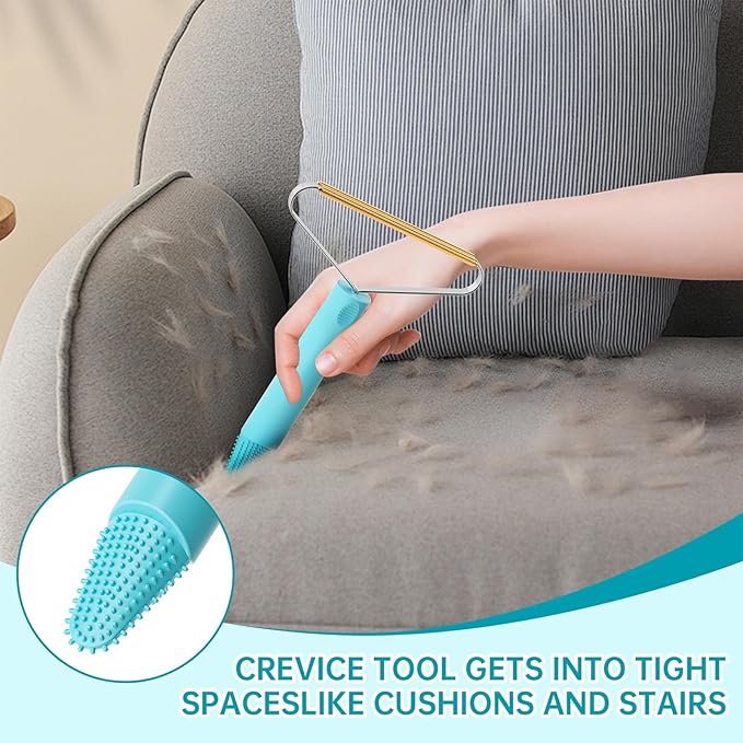 Pet Hair Remover, Dog Cat Carpet Rake, Lint Remover Shaver for Sofas 3-Pack | Wool Hand Pet Hair Removal Tool, Cleans Carpets Car Cushions Pet Beds Furniture, Works on All Fabric & Rug