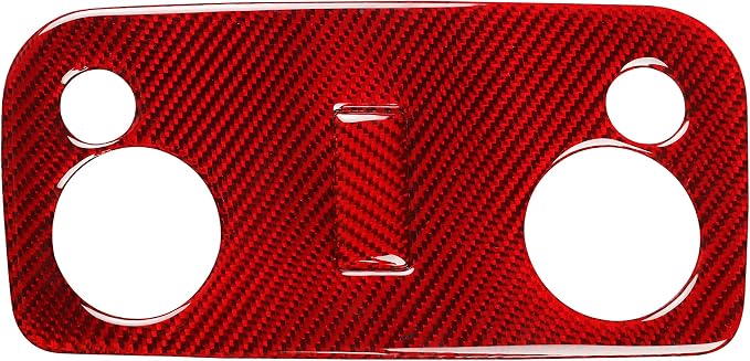 Real Carbon Fiber Trim for Ford Mustang Accessories | for 2009 2010 2011 2012 2013 2014 Reading Lamp Cover Light Panel Interior Thick Overlay Decal 2PCs