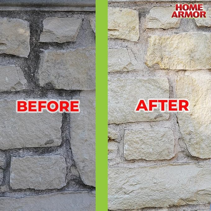 Home Armor Outdoor Cleaner+, 64 oz., Remove Stains from Mold, Mildew, Algae, Dirt and Grime for Visible Results in Seconds, No Scrubbing Required, Plant Safe When Used as Directed