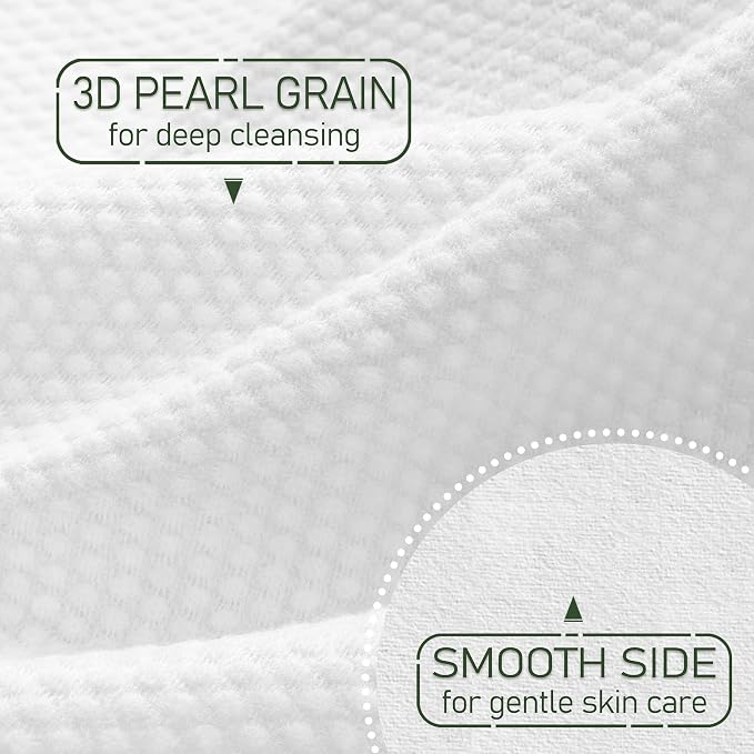 Christmas Style WOWOTEX Disposable Face Towel Biodegradable Large Dry Face Wipes 120 Count/2 Box Extra Thick Soft Clean Facial Towels for Sensitive Skin, Facial Cleansing, Nursing, 10"×12"