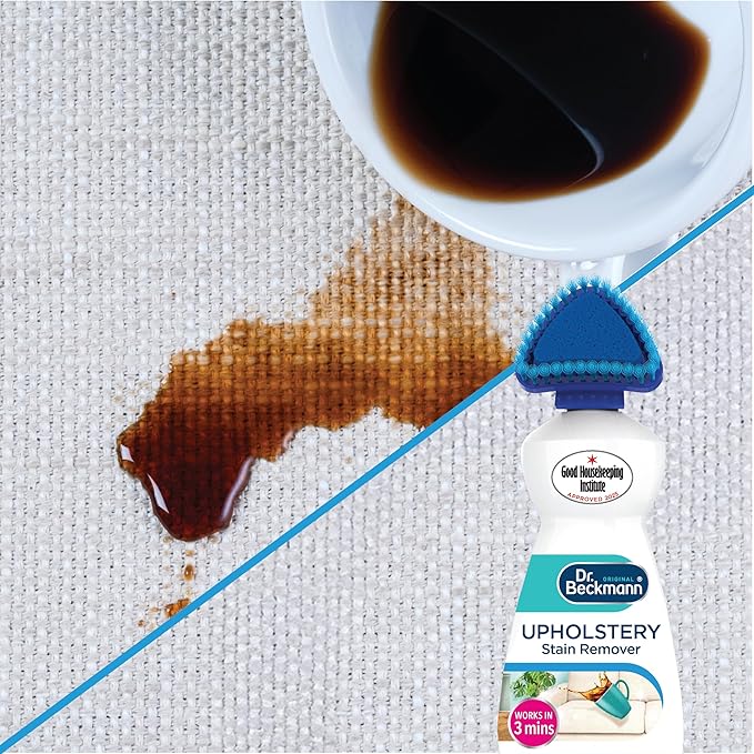 Dr. Beckmann Upholstery Stain Remover | Removes Even Stubborn Stains and odours from Sofas, car Seats etc. | Incl. applicator Brush | 400 ml