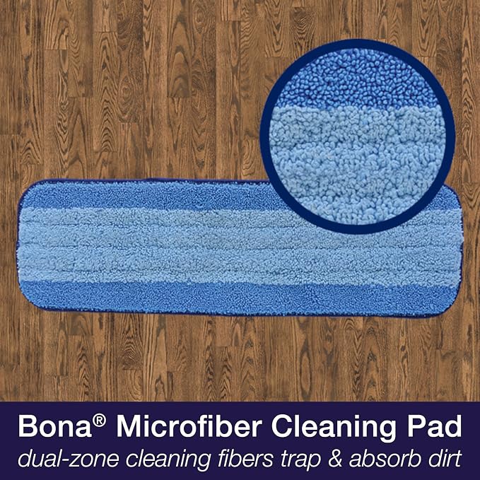 Bona Ultimate Hardwood Floor Care Kit – Pivoting Mop, Cleaning Solution & Refill, Floor Polish, Microfiber Pads for Dusting, Mopping & Polishing