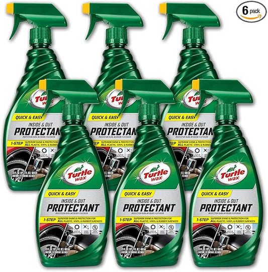 Turtle Wax 50655-6PK Quick and Easy Inside/Out Protectant, 23 oz, Pack of 6 , Green