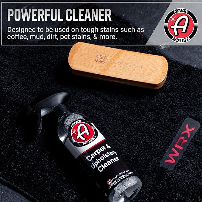 Adam's Polishes Carpet & Upholstery Cleaner - Powerful Carpet Cleaner For Auto Detailing | Cloth, Upholstery & Fabric Car Interior Cleaning Solution | Stain Remover Spray For Car Seat, Floor Mats