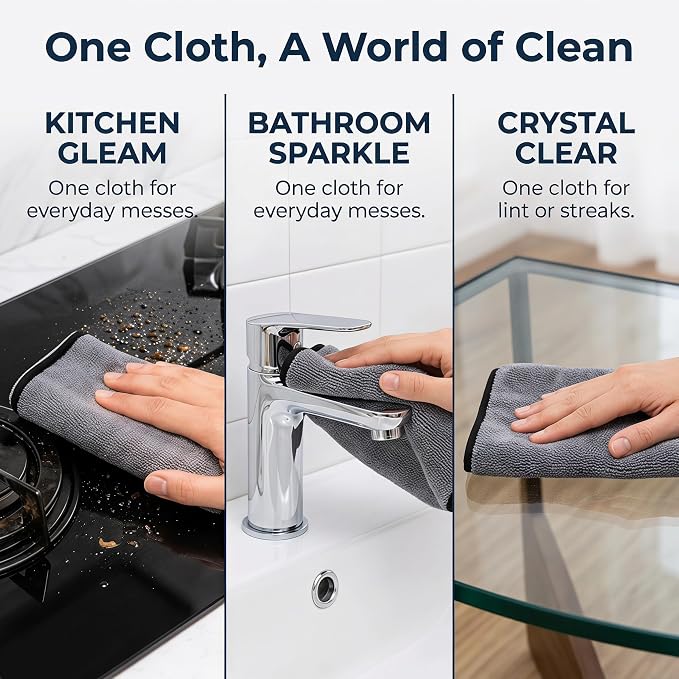 Javer Cloth for Windows, 2026 New Thickened Javer Cloth for Windows, XXLLint Free Magic Cloths for Cleaning Stainless Steel and Mirrors - Reusable Microfiber Towel (2 Pack)