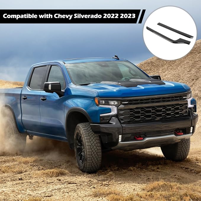 RT-TCZ for Silverado Dashboard Panel Trim Compatible with Chevy Silverado 2022 2023 Carbon Fiber Interior Accessories 2pcs