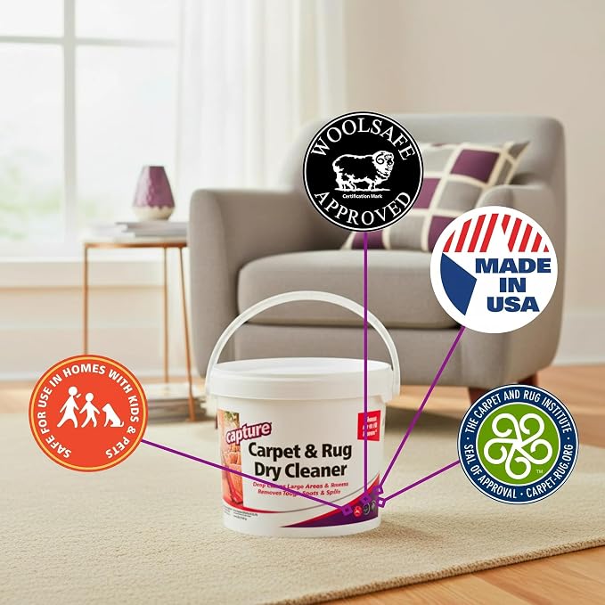 Capture Carpet Total Care Kit 400 - Carpet Deodorizer & Freshener Powder - Spot & Stain Remover - Pet Odor Eliminator - Fresh Natural Scent - Dry Rug Powder Cleaner w/Pre-Mist Spray
