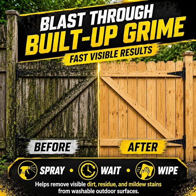 2-Pack Multi-Purpose Stain Remover, All Purpose Cleaner Spray for Water Marks, Yellowing, Soot & Residue, Indoor & Outdoor Hard Surfaces