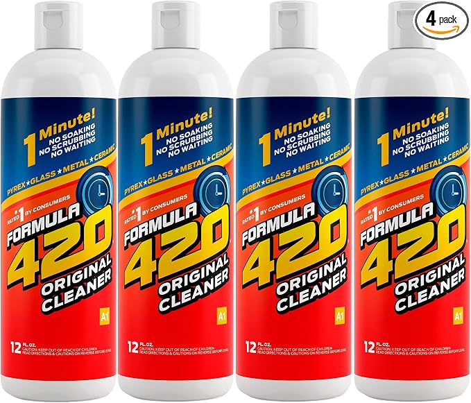 Formula 420 Glass Metal Ceramic Pipe Cleaner, 12 Fl Oz (Pack of 4)