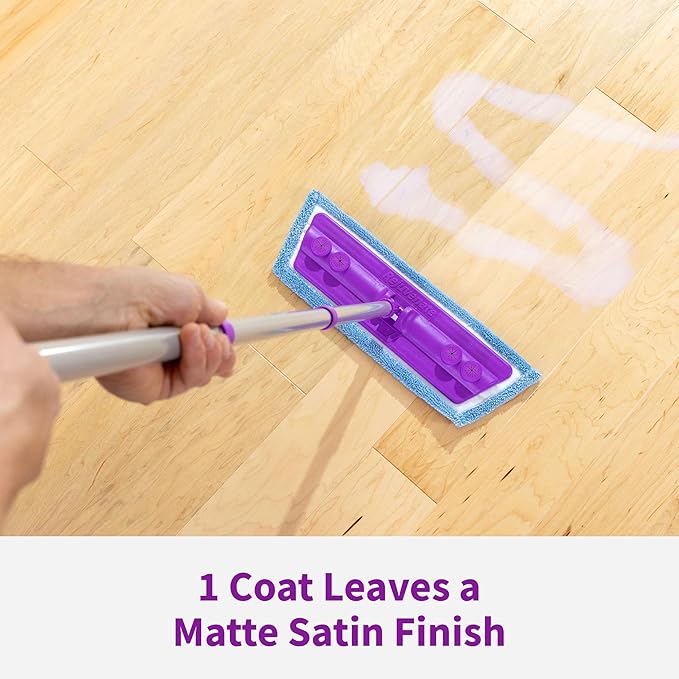 Rejuvenate Professional Wood Floor Restorer Fills Scratches, Shines And Protects Wood Flooring For A Matte Satin Shine, 32 Ounces | 1-Coat Application Fills Scratches, Shines & Protects Hardwood Floors, Leaves A Satin Finish, Safe For Pets & Kids