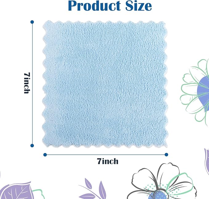Orighty Makeup Remover Cloths, Cleansing, Reusable, Soft & Washable Coral Fleece Microfiber Washcloths/Towel for Face, Eye, Lips, Pack of 48, 7 x 7 inch