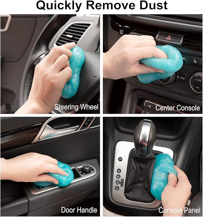 TICARVE 2pack Car Interior Cleaner Gel Car Accessories Cleaning Detail Kit | Car Essentials Cleaning Supplies Slime Car Putty For Cleaning Keyboard Office Laptop Dust Remover Reusable Gift For Men Women