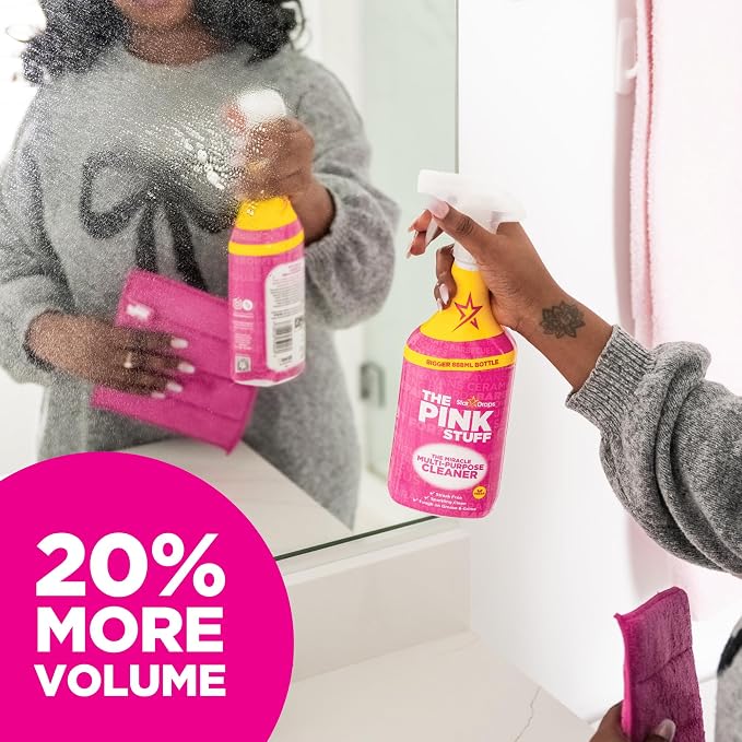 The Pink Stuff Miracle Multi-Purpose Cleaner Spray, 30 fl oz | Now 20% More, All-Purpose Cleaning Solution, For Kitchens, Bathrooms, Floors & More, Cuts Through Grease & Grime, Powerful