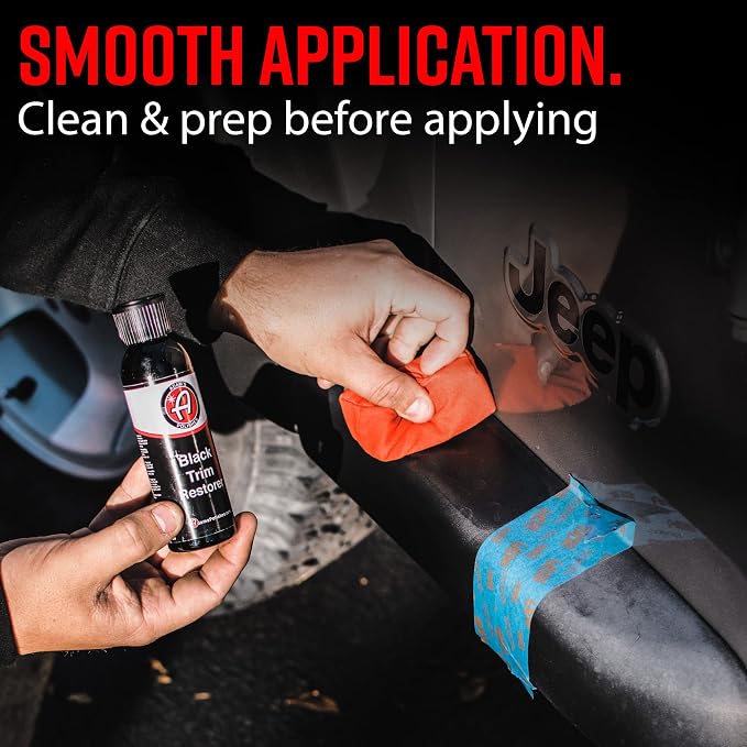 Adam's Polishes Black Trim Restorer (4 oz with Applicator) - Restores Plastic Trim to a Rich, Black Color with a Factory New Appearance, Lasts Several Months Per Treatment