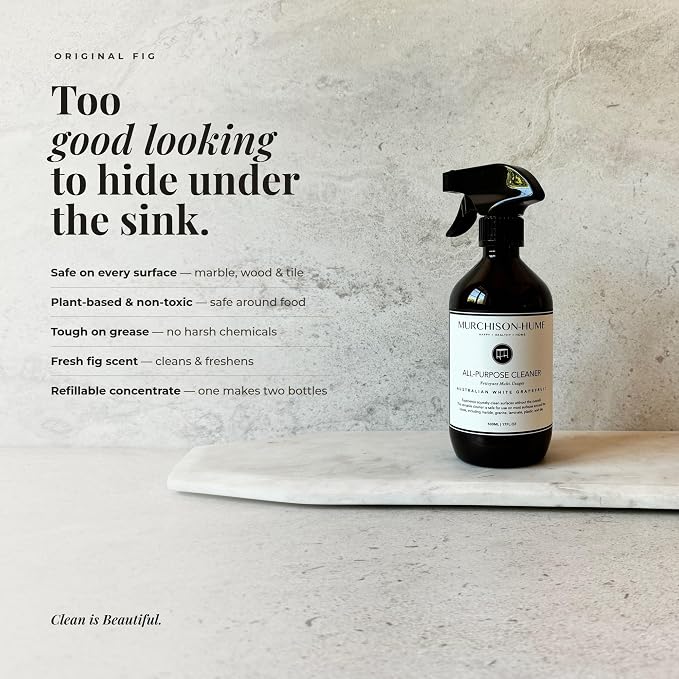Murchison-Hume All Purpose Cleaner Spray | Plant Based Multi-Surface | Non-Toxic | Food & Pet Safe | Granite, Marble & Stone Safe | Cuts Grease | Kitchen & Bath | Refill Available | Original Fig