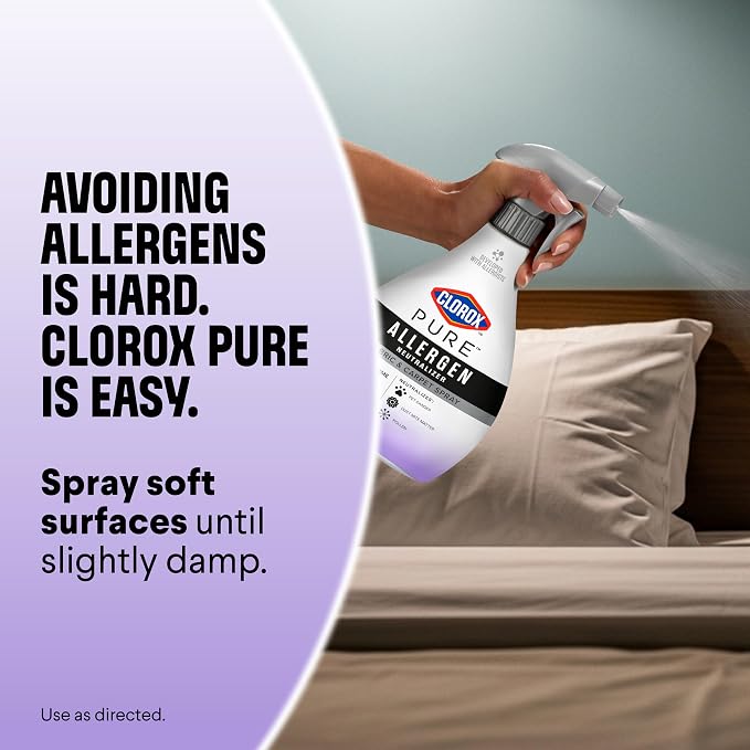 Clorox PURE Allergen Neutralizer Fabric and Carpet Spray, Nighttime Calm, 26 Fluid Ounces