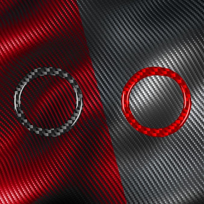 Fit for Ford Expedition 2007-2014 Real Carbon Fiber Accent Stickers | for 2007 2008 2009 2010 2011 2012 2013 2014 | Trim Accent Ignition Key Ring Cover | Accessories | Thick | Anti-scratch