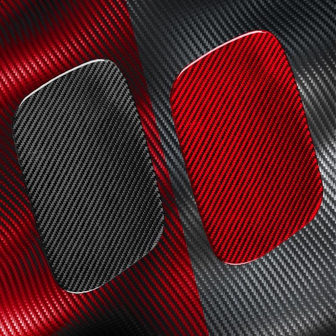 Fit for Audi A3 8Y S3 RS3 2021-2025 Carbon Fiber Fuel Gas Stickers | for Sportback 2021-2025 | Trim Fuel Cap Gas Cap Cover Decorations | Accessories | Self-adhesive | Thick Overlay
