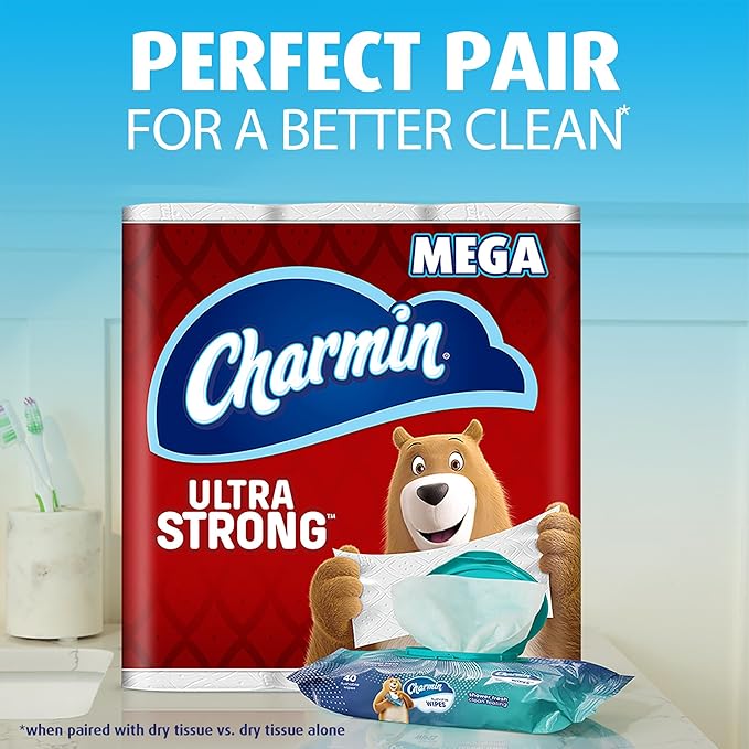 Charmin Flushable Wipes, 320 Total Wipes (8 Packs of 40)