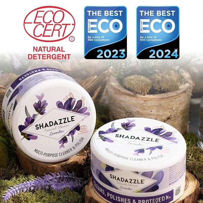 Shadazzle Natural All Purpose Cleaner and Polish – Eco friendly Multi-purpose Cleaning Product (10.58 Ounce (Pack of 2), Lavender)