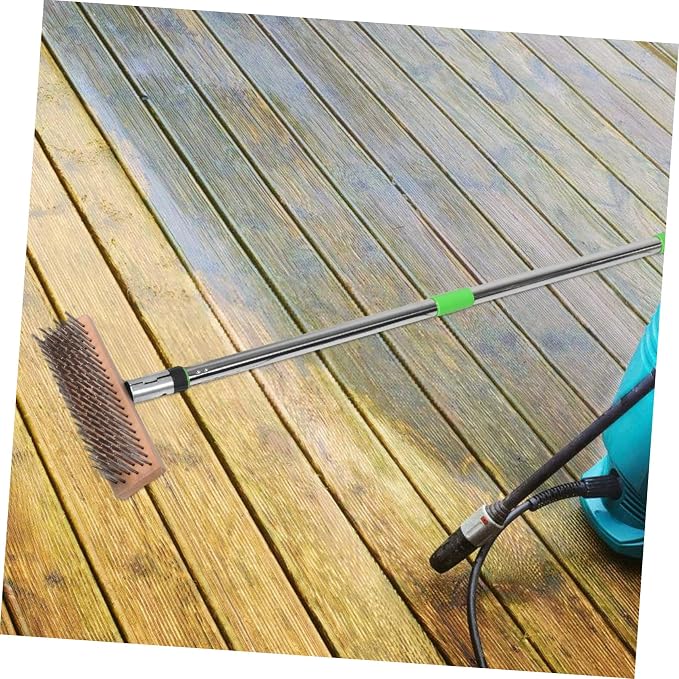 YARNOW Stiff Bristle Scrubber for Outdoor Cleaning for Patios Driveways and Tough Stains Concrete and Pool Surfaces