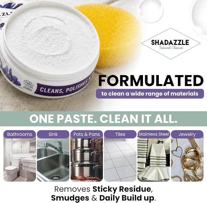 Shadazzle Natural All Purpose Cleaner and Polish – Eco friendly Multi-purpose Cleaning Product (10.58 Ounce (Pack of 1), Lavender)