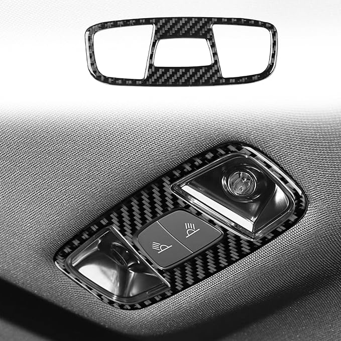 Real Carbon Fiber Overhead Stickers Fit for Audi A3 8Y S3 2021-2025 | Overhead Reading Light Panel Trim | Accessories | Self-adhesive