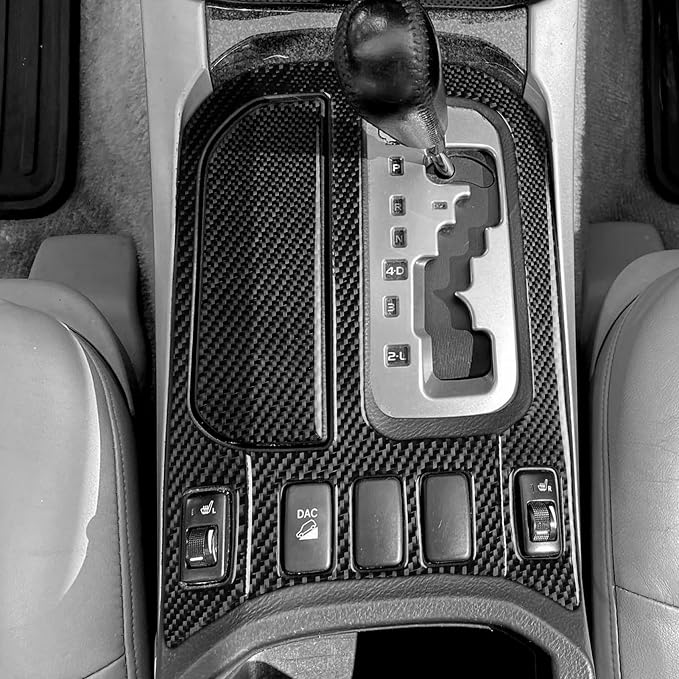Gear Shift Interior Stickers Fit for Toyota 4Runner(N210) 2003-2009 | for 4 Runner SR5/Sport Edition/Limited | Real Carbon Fiber | Accessories | Center Console Gear Shift Panel | Thick Overlay