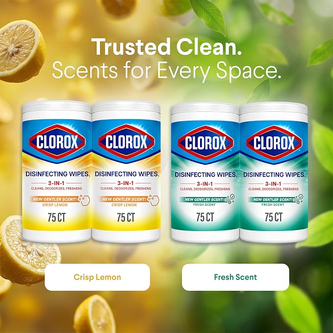 Clorox Disinfecting Wipes Back to School Variety Pack, 75 Count Each, Pack of 4 (Package May Vary)