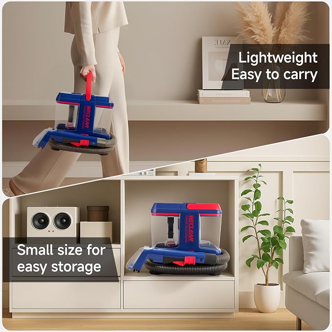 WECLEAN C5 Portable Carpet & Upholstery Spot Cleaner Machine,Deep Cleaning for Carpet,Car Couch, with Deep Cleaning Solution