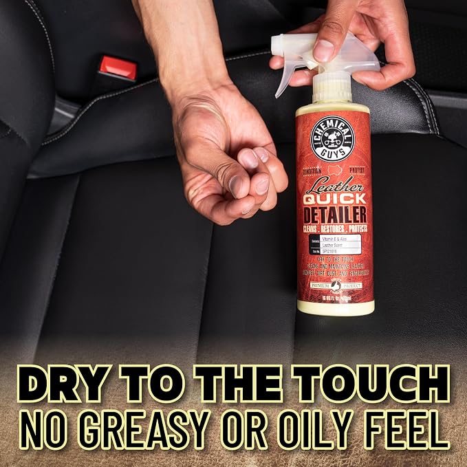Chemical Guys, Leather Quick Detailer, Cleaner & Conditioner Spray, 32 oz | Quick spray cleans and conditions seats, furniture and apparel, safe on natural, synthetic and faux leather