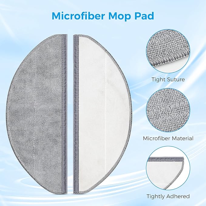 22 Pack Replacement Parts for Roborock Q7 M5/M5+/Q7 L5/L5+ Robot Vacuum | 2 Main Brushes 6 Side Brushes 6 HEPA Filters 6 Mop Pads 1 Cleaning Brush 1 Screwdriver