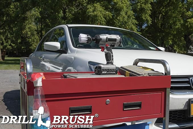Cleaning Supplies - Truck Accessories - Detailing Brush - Carpet Cleaner Brush - Car Cleaning Brush - Professional Car Detailing Kit - Tire Cleaning Brush - Car Accessories for Men - Power Scrub Brush