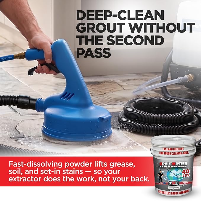TRUCK MOUNT FORUMS GroutMaster Tile and Grout Cleaner Solution, 40 lbs | Fast-Dissolving Heavy Duty Grout Cleaner Solution, Removes Stains, Grease, and Tough Dirt for Residential & Commercial Use