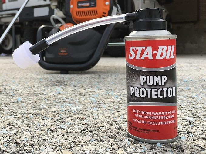 STA-BIL Pump Protector - Protects Pressure Washer Pump and Other Internal Components During Storage - Next Gen Anti-Freeze and Lubricant Formula, 4 oz. (22007-8PK) | Protects pressure washer pumps during storage with antifreeze and lubricant.
