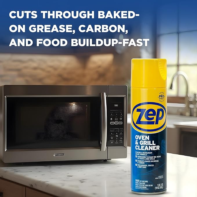 Zep Heavy-Duty Oven and Grill Cleaner - 19 oz (Case of 2) ZUOVGR19 - Dissolves Grease on Contact, on Burners, Grates and Drip Pans