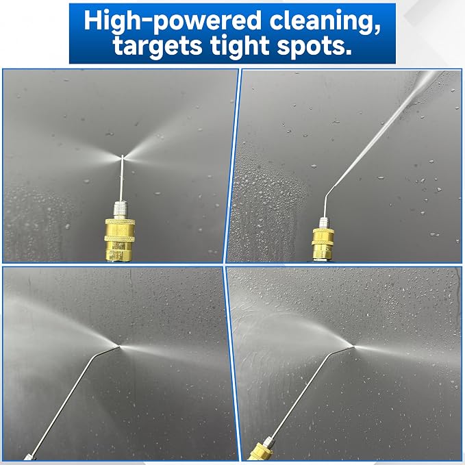 Pressure Washer Needle Nozzle– Stainless Steel Flush Wand | 2-4GPM Pressure Washer Extension Spray Tips, 1/4" Quick Connect Washing Machine, AC Coil, Water Heater, Appliance Cleaning