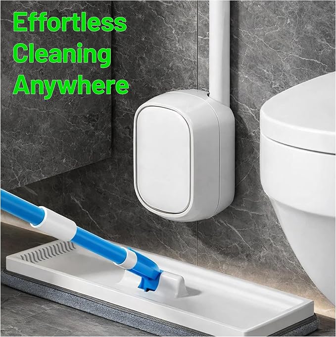 CiLoN 30 Pack Auto-Open Lid Disposable Toilet Bowl Brush & Holder System | Wall-Mounted Disposable Toilet Cleaning Set For Touch-Free Space-Saving Hygienic Modern Bathrooms (Starter Kit + 30 Sponge)