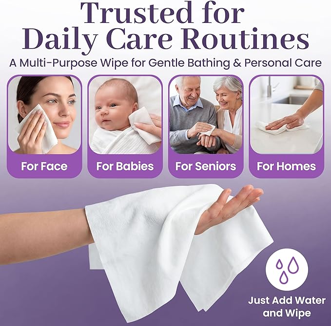 Disposable Dry Wipes, 500 Count - Extra Large Washcloths for Adults, Unscented Cleansing Cloths for Incontinence, Baby Care, Makeup Removal, Sensitive Skin - 9.5" x 13.5" Hospital Grade - ProHeal